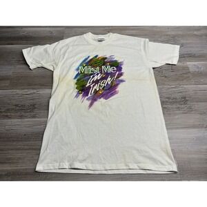 Vtg Liquor Promo T-Shirt Retro Abstract Jazz Mist Me‎ I'm Irish Singe Stitch USA